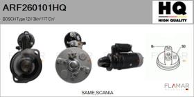 HQ ARF260101HQ - ARR NUEVO BOSCH Type 12V 3,00kW 11T CW