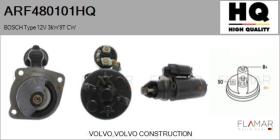 HQ ARF480101HQ - ARR NUEVO BOSCH Type 12V 3,00kW 9T