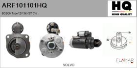 HQ ARF101101HQ - ARR NUEVO BOSCH Type 12V 3,00kW 9T CW