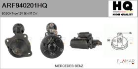 HQ ARF940201HQ - ARR NUEVO BOSCH Type 12V 3,00kW 9T CW