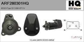 HQ ARF280301HQ - ARR NUEVO BOSCH Type 12V 3,60kW 9T CW