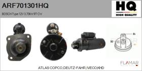HQ ARF701301HQ - ARR NUEVO BOSCH Type 12V 3,70kW 9T CW