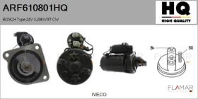 HQ ARF610801HQ - ARR NUEVO BOSCH Type 24V 3,20kW 9T CW