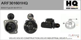 HQ ARF301601HQ - ARR NUEVO BOSCH Type 24V 4,00kW 11T CW
