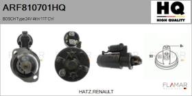 HQ ARF810701HQ - ARR NUEVO BOSCH Type 24V 4,00kW 11T CW