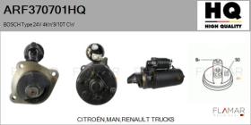 HQ ARF370701HQ - ARR NUEVO BOSCH Type 24V 4,00kW 9/10T CW