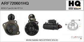 HQ ARF720601HQ - ARR NUEVO BOSCH Type 24V 4,00kW 9T CW