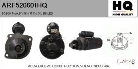 HQ ARF520601HQ - ARR NUEVO BOSCH Type 24V 4,00kW 9T CW