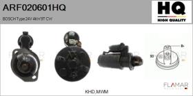 HQ ARF020601HQ - ARR NUEVO BOSCH Type 24V 4,00kW 9T CW