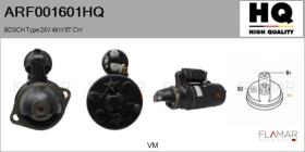 HQ ARF001601HQ - ARR NUEVO BOSCH Type 24V 4,00kW 9T CW