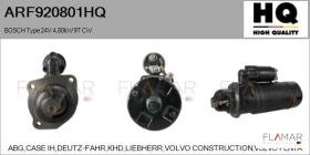 HQ ARF920801HQ - ARR NUEVO BOSCH Type 24V 4,80kW 9T CW