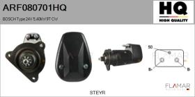 HQ ARF080701HQ - ARR NUEVO BOSCH Type 24V 5,40kW 9T CW