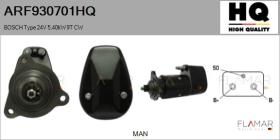 HQ ARF930701HQ - ARR NUEVO BOSCH Type 24V 5,40kW 9T CW
