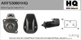 HQ ARF530601HQ - ARR NUEVO BOSCH Type 24V 5,40kW 9T CW
