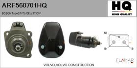 HQ ARF560701HQ - ARR NUEVO BOSCH Type 24V 5,40kW 9T CW