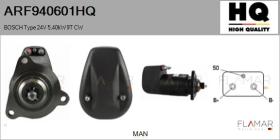HQ ARF940601HQ - ARR NUEVO BOSCH Type 24V 5,40kW 9T CW