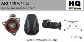 HQ ARF140701HQ - ARR NUEVO BOSCH Type 24V 6,60kW 11T CW OIL SEALED