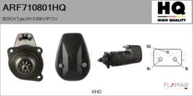HQ ARF710801HQ - ARR NUEVO BOSCH Type 24V 6,60kW 9T CW