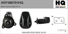 HQ ARF090701HQ - ARR NUEVO BOSCH Type 24V 6,60kW 9T CW