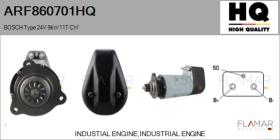 HQ ARF860701HQ - ARR NUEVO BOSCH Type 24V 9,00kW 11T CW