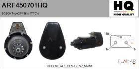 HQ ARF450701HQ - ARR NUEVO BOSCH Type 24V 9,00kW 11T CW