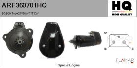 HQ ARF360701HQ - ARR NUEVO BOSCH Type 24V 9,00kW 11T CW