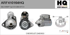 HQ ARF410164HQ - ARR NUEVO DELCOREMY Type 12V 0,80kW 8T CW