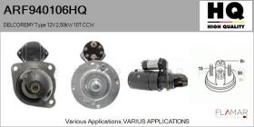 HQ ARF940106HQ - ARR NUEVO DELCOREMY Type 12V 10T CCW