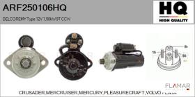 HQ ARF250106HQ - ARR NUEVO DELCOREMY Type 12V 1,50kW 9T CCW