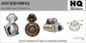 HQ ARF830106HQ - ARR NUEVO DELCOREMY Type 12V 1,50kW 9T CW