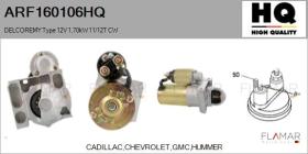 HQ ARF160106HQ - ARR NUEVO DELCOREMY Type 12V 1,70kW 11/12T CW