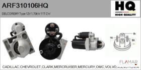 HQ ARF310106HQ - ARR NUEVO DELCOREMY Type 12V 1,70kW 11T