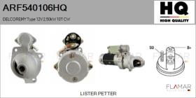 HQ ARF540106HQ - ARR NUEVO DELCOREMY Type 12V 2,50kW 10T CW