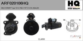HQ ARF020106HQ - ARR NUEVO DELCOREMY Type 12V 2,70kW 10T CW
