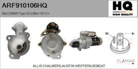 HQ ARF910106HQ - ARR NUEVO DELCOREMY Type 12V 2,80kW 10T CW