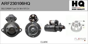 HQ ARF230106HQ - ARR NUEVO DELCOREMY Type 12V 3,00kW 10T CW
