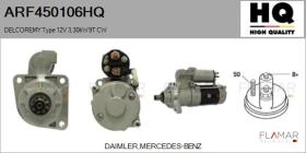 HQ ARF450106HQ - ARR NUEVO DELCOREMY Type 12V 3,30kW 9T CW