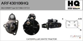 HQ ARF430106HQ - ARR NUEVO DELCOREMY Type 12V 7,50kW 12T CW