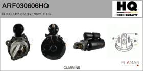 HQ ARF030606HQ - ARR NUEVO DELCOREMY Type 24V 11T CW