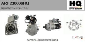 HQ ARF230606HQ - ARR NUEVO DELCOREMY Type 24V 4,00kW 11T CW