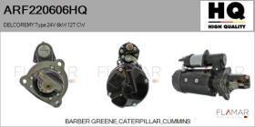 HQ ARF220606HQ - ARR NUEVO DELCOREMY Type 24V 6,00kW 12T CW