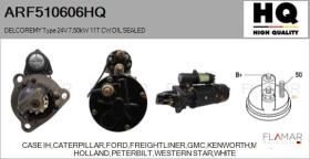 HQ ARF510606HQ - ARR NUEVO DELCOREMY Type 24V 7,50kW 11T CW OIL SEALED