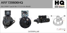 HQ ARF720606HQ - ARR NUEVO DELCOREMY Type 24V 9,00kW 11T CCW OIL SEALED