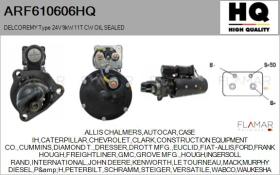 HQ ARF610606HQ - ARR NUEVO DELCOREMY Type 24V 9,00kW 11T CW OIL SEALED