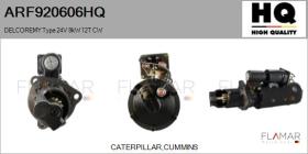 HQ ARF920606HQ - ARR NUEVO DELCOREMY Type 24V 9,00kW 12T CW