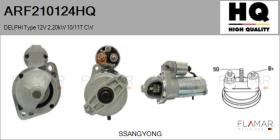 HQ ARF210124HQ - ARR NUEVO DELPHI Type 12V 2,20kW 10/11T CW