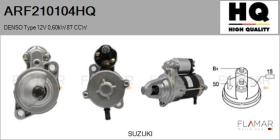 HQ ARF210104HQ - ARR NUEVO DENSO Type 12V 0,60kW 8T CCW