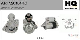HQ ARF520104HQ - ARR NUEVO DENSO Type 12V 0,80kW 8T CW