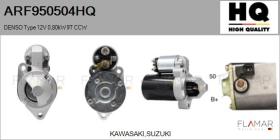 HQ ARF950504HQ - ARR NUEVO DENSO Type 12V 0,80kW 9T