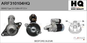HQ ARF310104HQ - ARR NUEVO DENSO Type 12V 0,80kW 9T CCW